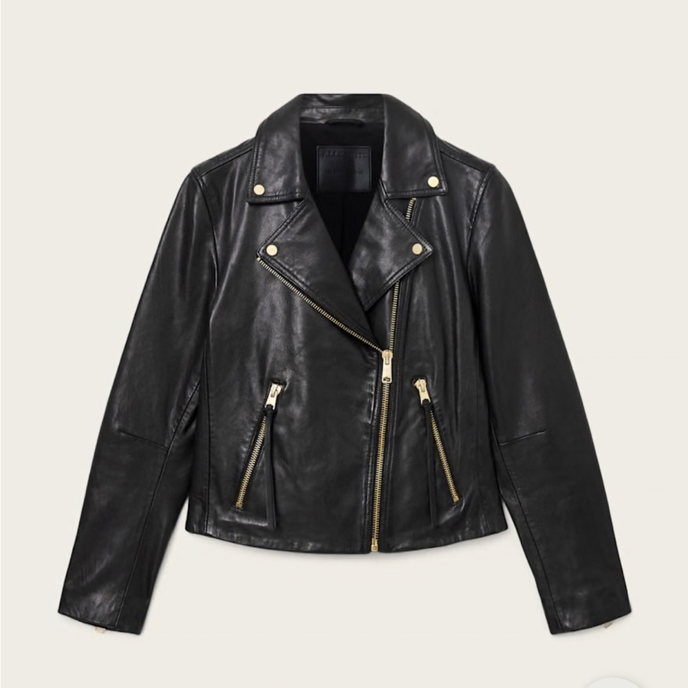 All Saints Dalby Leather Biker Jacket